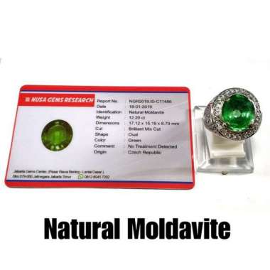 CINCIN BATU AKIK NATURAL GREEN MOLDAVITE
