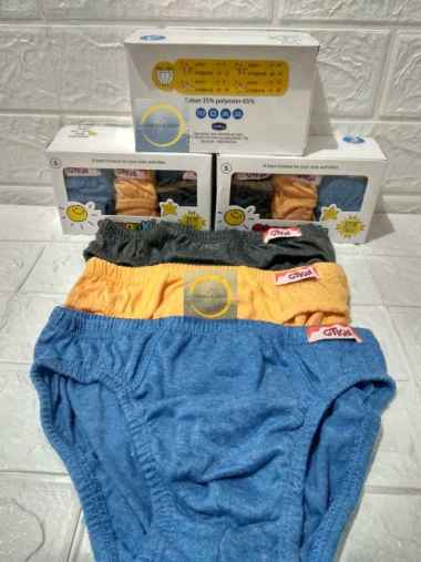 Celana Dalam CD Sempak Kancut Anak Cowok Laki-laki Bahan Katun Poli Gtman Kids Original GMX Putih 1