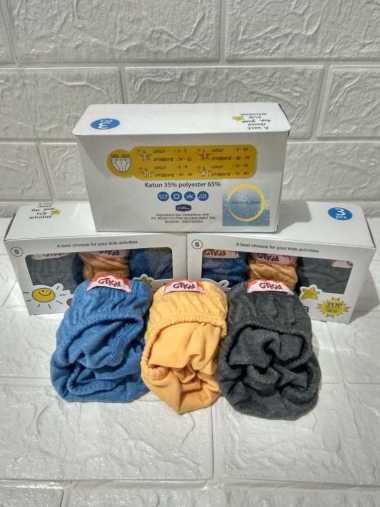 Celana Dalam CD Sempak Kancut Anak Cowok Laki-laki Bahan Katun Poli Gtman Kids Original GMX Putih 1