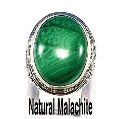 CINCIN BATU AKIK NATURAL GREEN MALACHITE