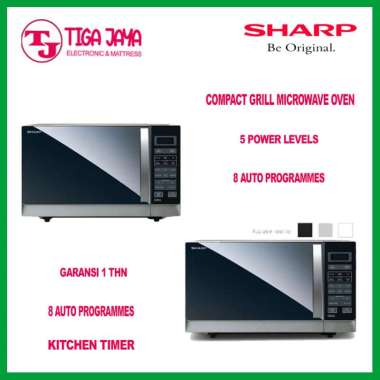 SHARP MICROWAVE WITH GRIL R-728K-IN OVEN Sharp R-728(K)-IN Microwave - Hitam