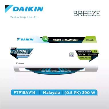 DAIKIN AC 1/2 PK - Breeze FTP15AV14 + RP15AV14 [INDOOR &amp; OUTDOOR UNIT ONLY] - Malay
