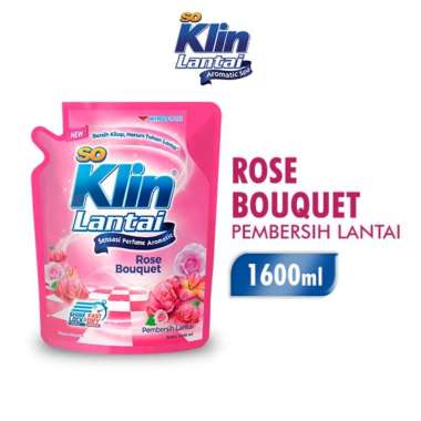 Promo Harga So Klin Pembersih Lantai Merah Rose Bouquet 1600 ml - Blibli