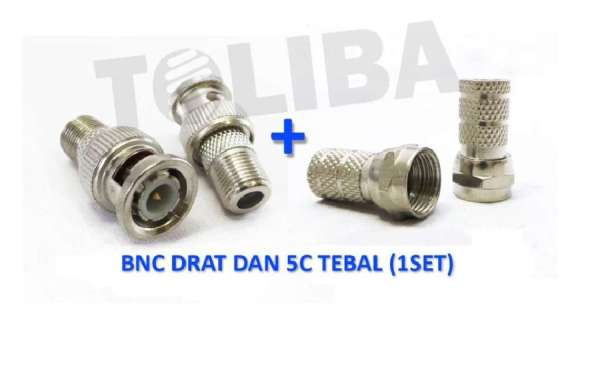 konektor conector connector bnc drat / jack bnc drat cctv kamera 1 set