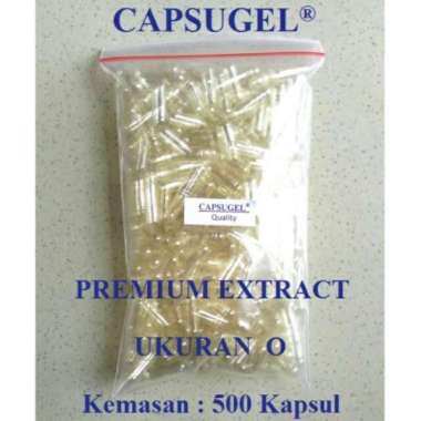 Kapsul 500 Capsugel Kosong Transparan 0 Cangkang Kapsul 0 Bening Halal