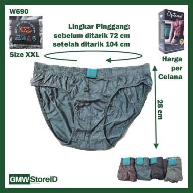 CD Jumbo Pria Celana Dalam Laki-Laki Besar OPTIMA Size XXL-XXXXL I17 XXL