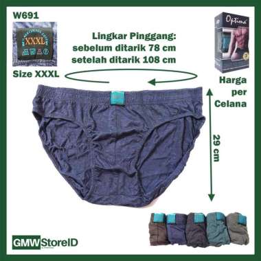 CD Jumbo Pria Celana Dalam Laki-Laki Besar OPTIMA Size XXL-XXXXL I17 XXXL