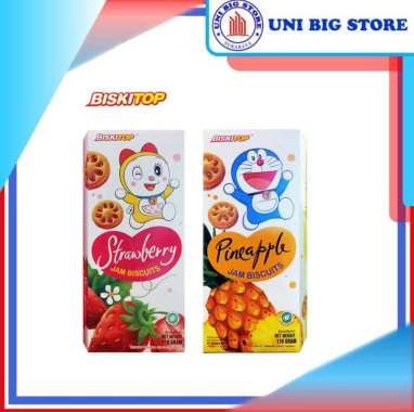 Biskitop Jam Biscuits Strawberry Pineapple 110 g Biskuit Selai Nanas Strawberry