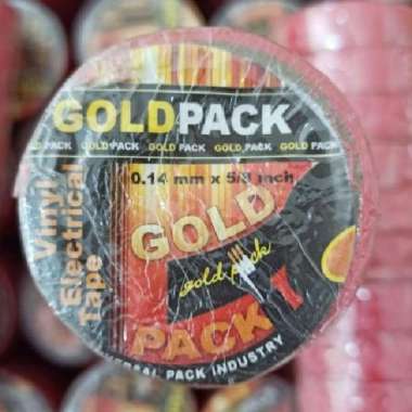 VINYL ELECTRICAL TAPE SELOTIP ISOLASI HITAM KABEL LISTRIK Goldpack