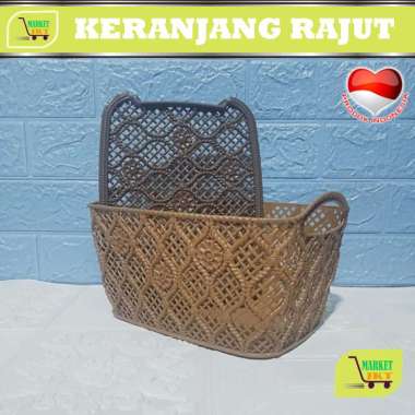 ASOKA - KERANJANG TUTUP - KERANJANG PLASTIK - STORAGE BOX - RAJUT
