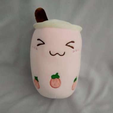Boneka Bubble Tea Boba Milk Tea Pink