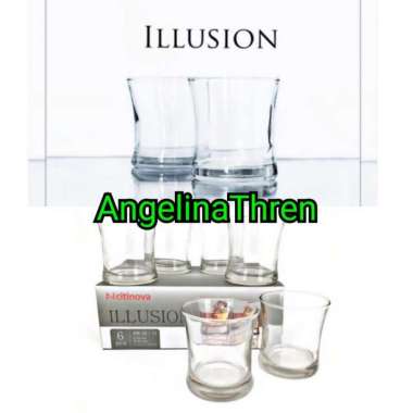 GELAS KACA CITINOVA ILLUSION ISI 6PCS - GELAS KACA BAR WHISKEY