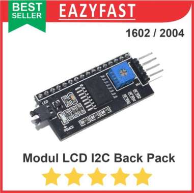 LCD 1602 2004 I2C Serial Interface Backpack Penghemat Pin 16x2 16*2 I2C TANPA LCD,