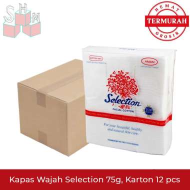 Kapas Wajah Selection 75gr Grosir 12 Pcs
