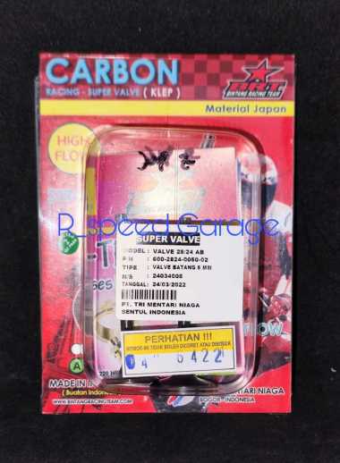 KLEP 2824 BATANG 5 MM CARBON HEAD BRT JUPITER Z 110 5TP