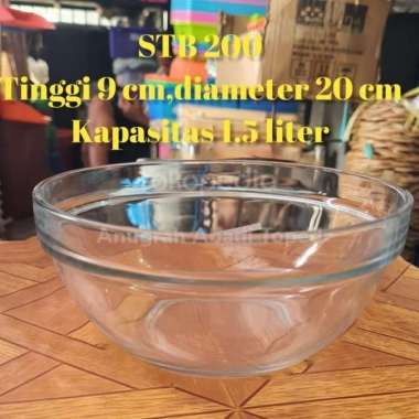 mangkok kaca besar mangkok saji kedaung 20 cm 25 cm STB200