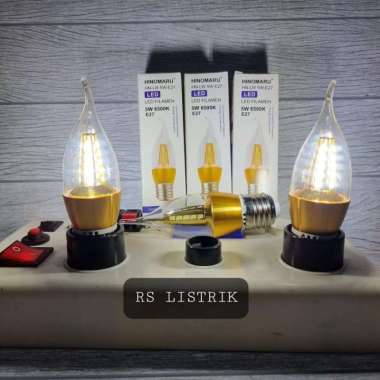 hinomaru Lampu LED Candle 5w 5 watt E27 PUTIH filamen 6500k