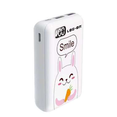 Power Bank Log On 10.000 mah Fast carger putih