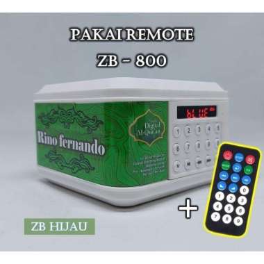 (CETAK NAMA) SPEAKER AL QURAN ADVANCE 600BT / ZIBI TP800BT PAKAI REMOT Zb Hijau Remote
