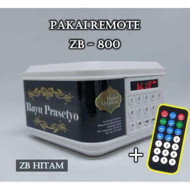 (CETAK NAMA) SPEAKER AL QURAN ADVANCE 600BT / ZIBI TP800BT PAKAI REMOT Zb Hitam Remote
