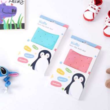 KURU Baby Bath Mat Alas Karet Bak Mandi Bayi & Anak Anti Slip Pink