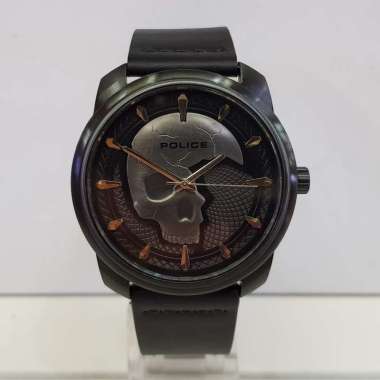 Police PL15714JSB/61 Bleder Jam Tangan Pria Leather Strap Black