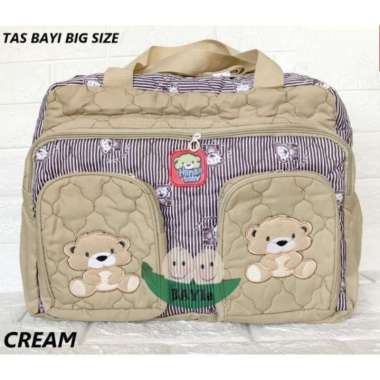 Bayie - Tas Bayi Premium Hana Baby Ukuran Big Size Bahan Kain Twill Tebal/ Tas Ransel Cream