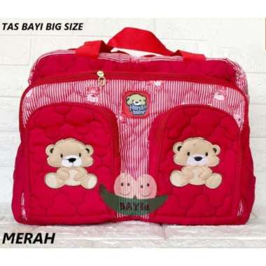 Bayie - Tas Bayi Premium Hana Baby Ukuran Big Size Bahan Kain Twill Tebal/ Tas Ransel Merah