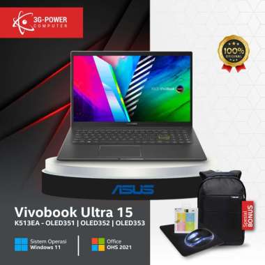 Asus VivoBook Ultra 15 K513EA-OLED351/OLED352/OLED353 - Laptop [Core i3-1115G4 / 4GB / 512GB SSD + H