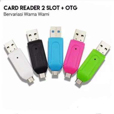 Card Reader 2 Slot OTG For MicroSD / SD Card plus Otg