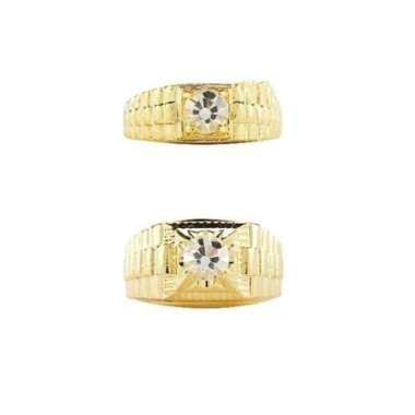 1901 Jewelry Cincin Couple Set 242-243 (Lapis Emas) Semua Ukuran
