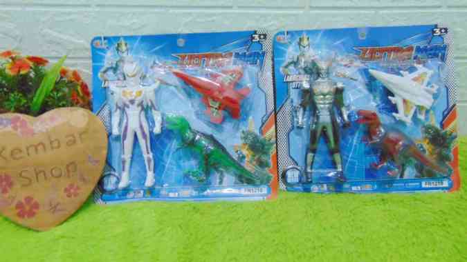 FR1210 PAKET HEMAT 3IN1 ROBOT ULTRA ULTRAMAN ULTRAMEN PLUS MONSTER DAN PESAWAT WARNA RANDOM Robot