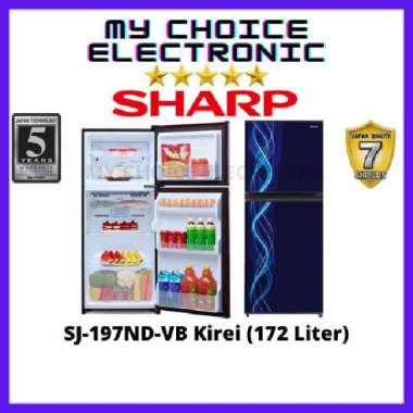 SHARP Kulkas SJ-197ND-VB Kirei 2 Pintu (172 Liter)