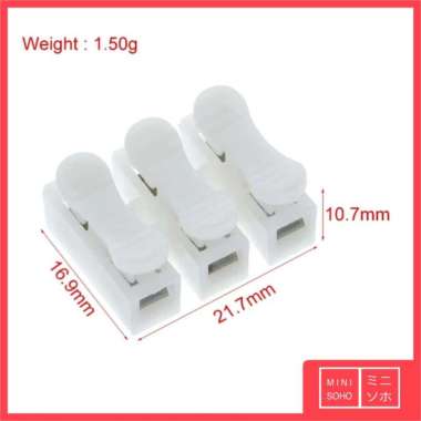 Quick Connect 2 3 Besar Terminal Sambung Kabel listrik Klip Clip Sambungan 3 Pin