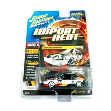 JOHNNY LIGHTNING 1998 #77 HONDA CIVIC CUSTOM WHITE BLACK