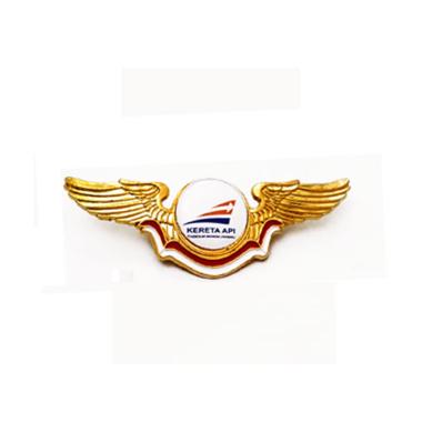 Mulyocreative - Lencana Wing Pt Kereta Api Indonesia (2pcs) Emas