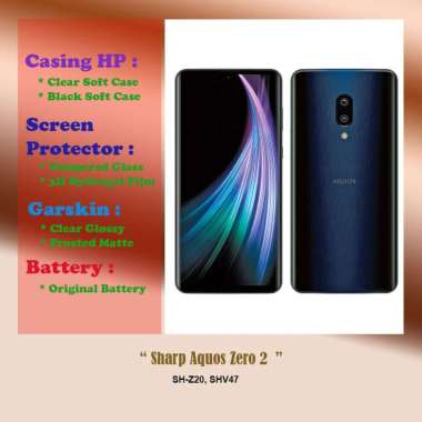 Sharp Aquos Zero 2 - 6.2 inch - Case - Screen Protector - Battery - Dll Hydrogel