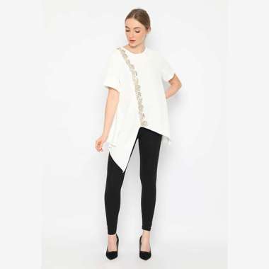 Lyne Halim Blouse A SImetris Bordir - Broken White 42