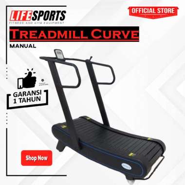 New Alat Kesehatan Olahraga Fitness Gym Walking Pad Treadmill Manual Curve Handle Commercial