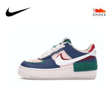 nike air force 1 shadow blue red