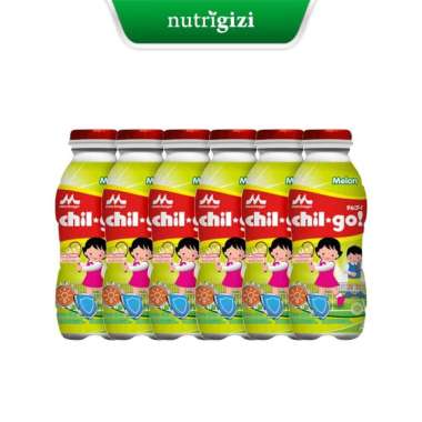 Nutrigizi | Morinaga Chil-Go Susu UHT Cair Siap Minum Pertumbuhan Anak 1-12 tahun 6 x 140 ml Melon 6