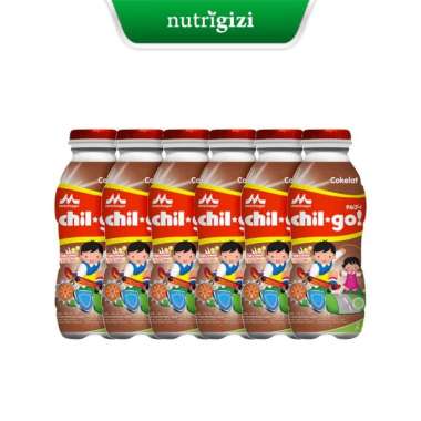 Nutrigizi | Morinaga Chil-Go Susu UHT Cair Siap Minum Pertumbuhan Anak 1-12 tahun 6 x 140 ml Coklat 