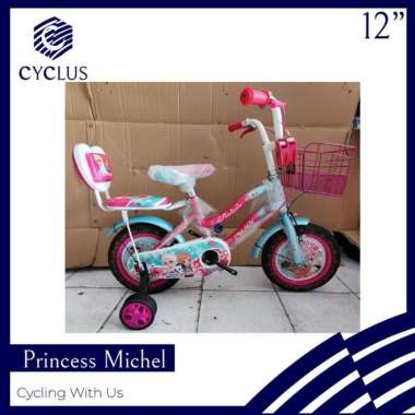 Sepeda Anak Perempuan Mini Princess Michel 12 Inch