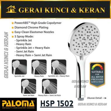PALOMA HSP 1502 Hand Shower Mandi Handshower Head Kepala Sower ABS