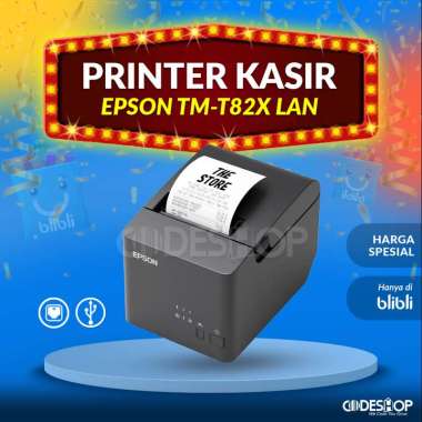 Printer Thermal Epson TM-T 82 X LAN Printer Cetak Struk Kasir 80mm LAN