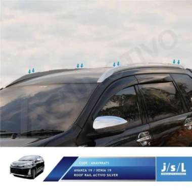 JSL Roof Rail Avanza Xenia Veloz 2019 Model Activo Silver Silver