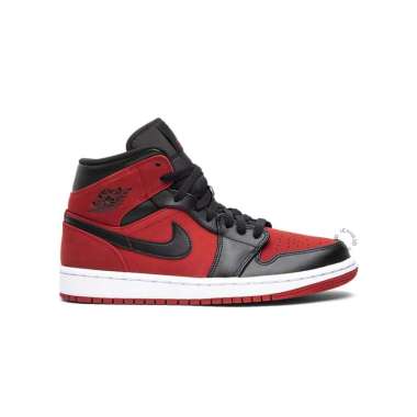Jual Jordan 1 Mid Black White Red 