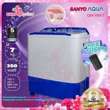 MESIN CUCI AQUA JAPAN 2TABUNG QW-781XT