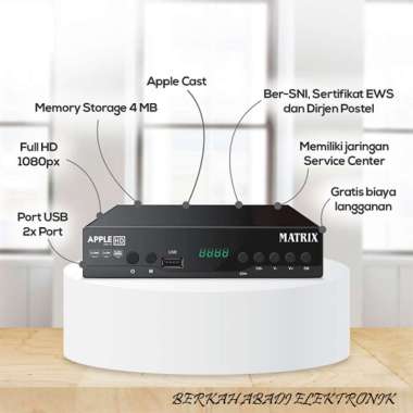 SET TOP BOX MATRIX APPLE DVBT2 HD SILVER