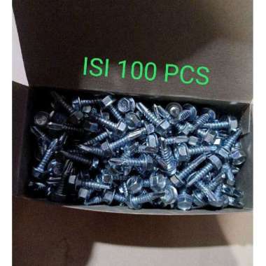 Baut baja ringan 10x16 isi 100 buah